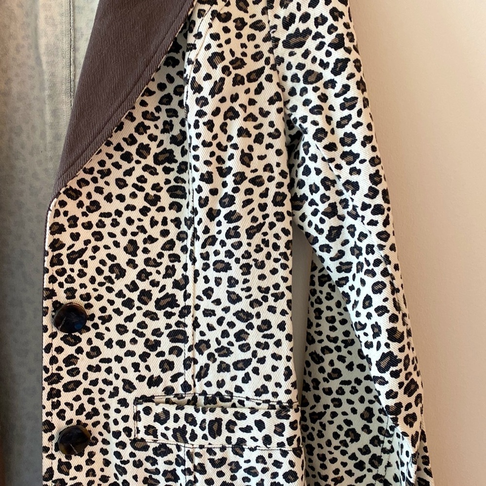 Moon River Leopard Print Window Shopping Jacket Coat - Picture 11 of 14